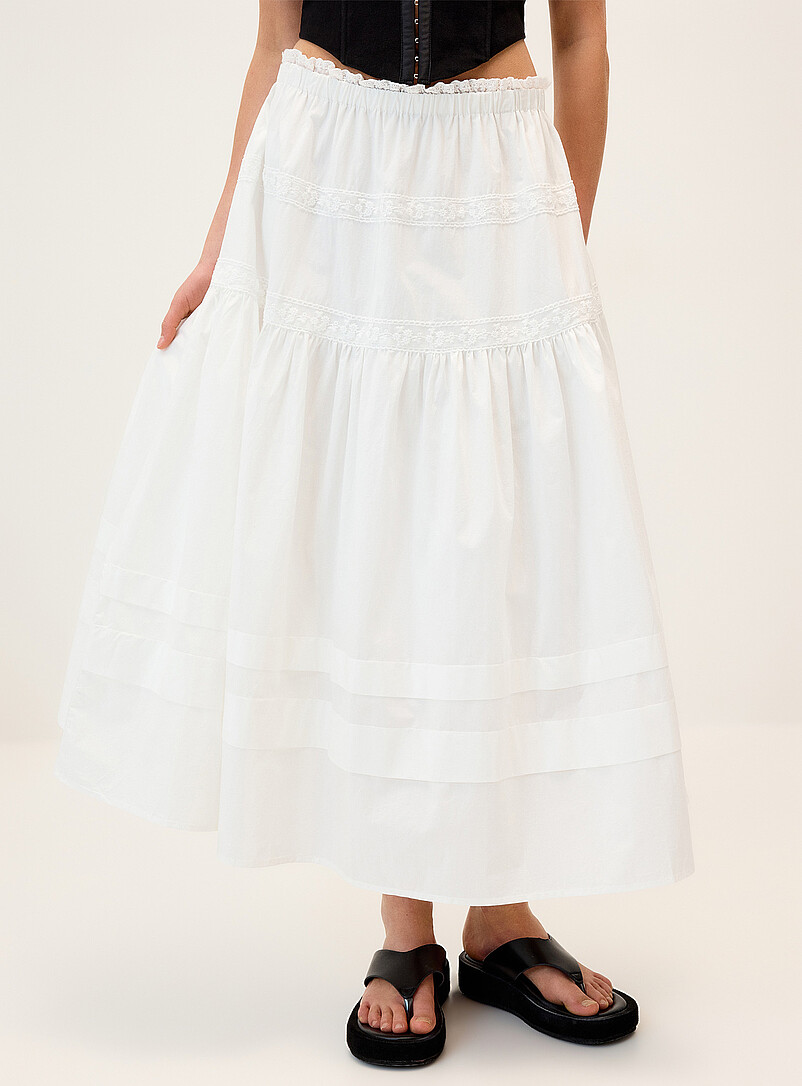 Lace-trim maxi skirt product image 2
