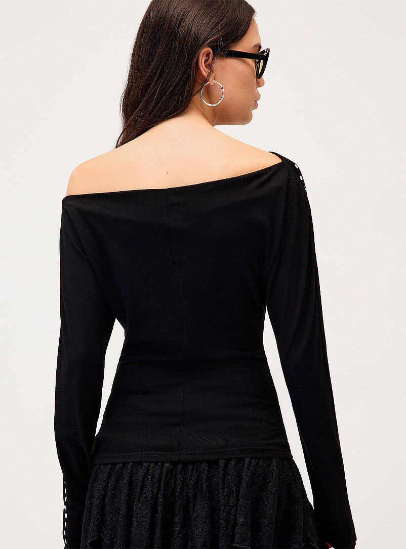 Studded trim T-shirt product image 3