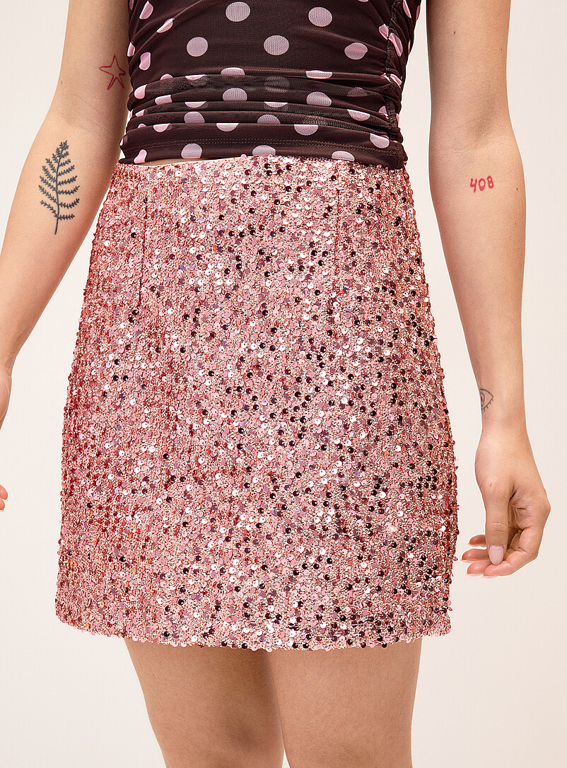 Pink sequins miniskirt product image 2