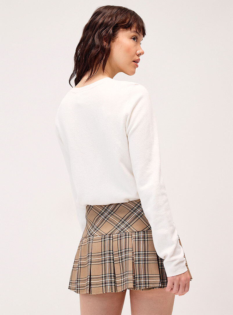 Check pleated miniskirt product image 3