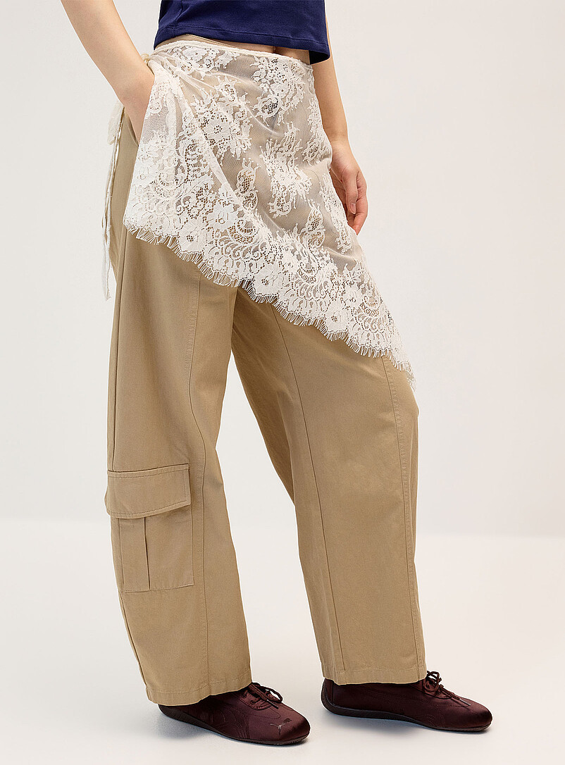 Lace scarf wide-leg pant product image 2