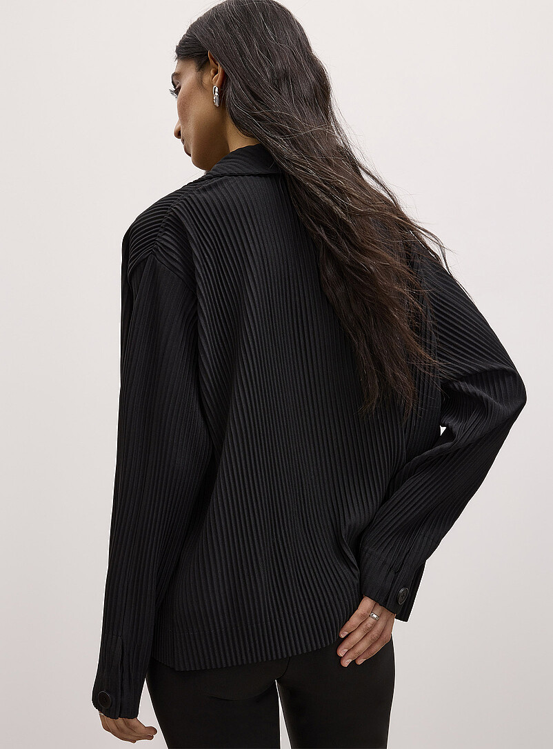 Grooved texture loose double-breasted blazer product image 2