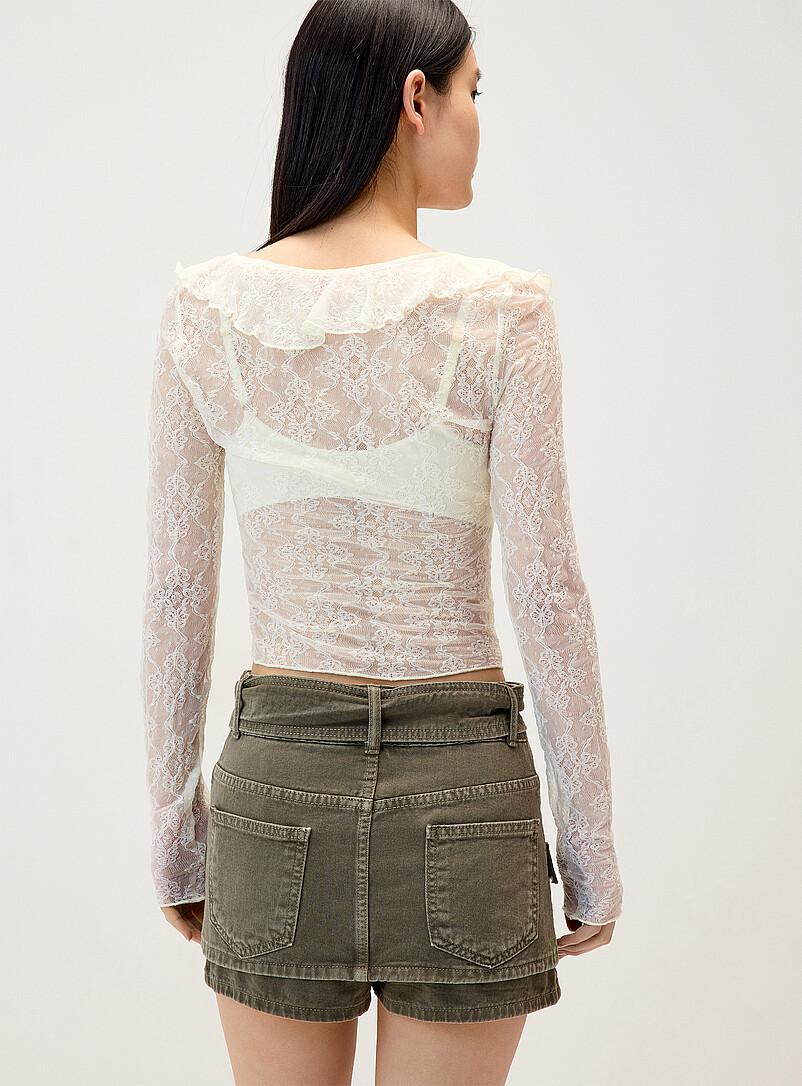 Eyelet-belt cargo micro skort product image 3