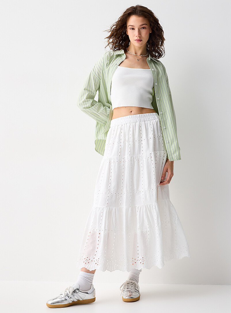 Broderie Anglaise Maxi Skirt
