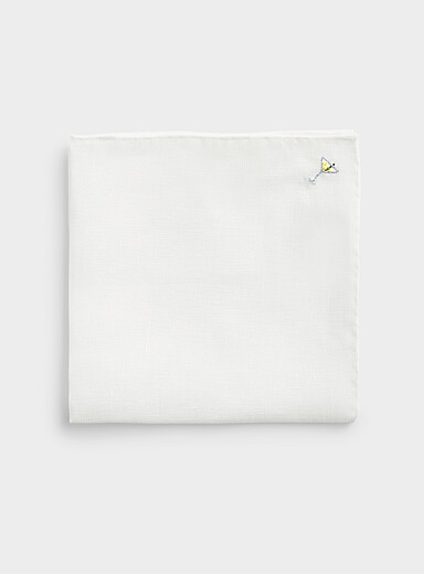 La pochette en lin petite broderie