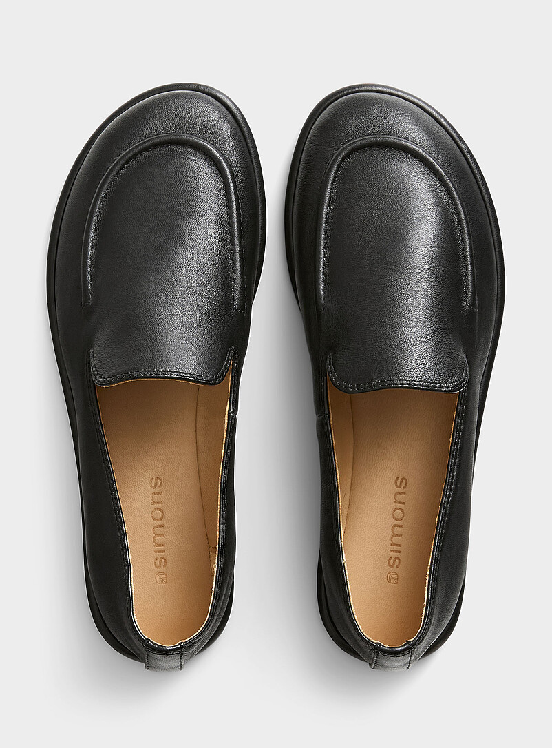 Simons Black Soft minimalist loafers Women for women