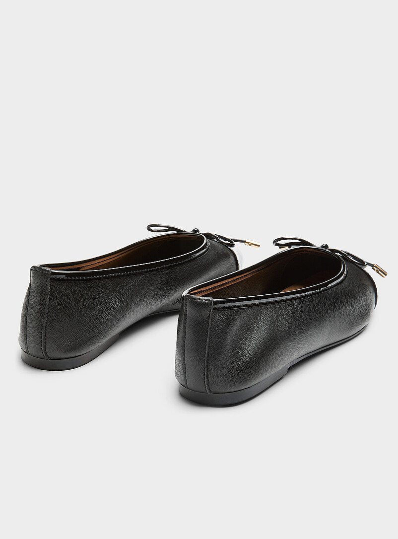 Glossy toe bow ballet flats product image 2