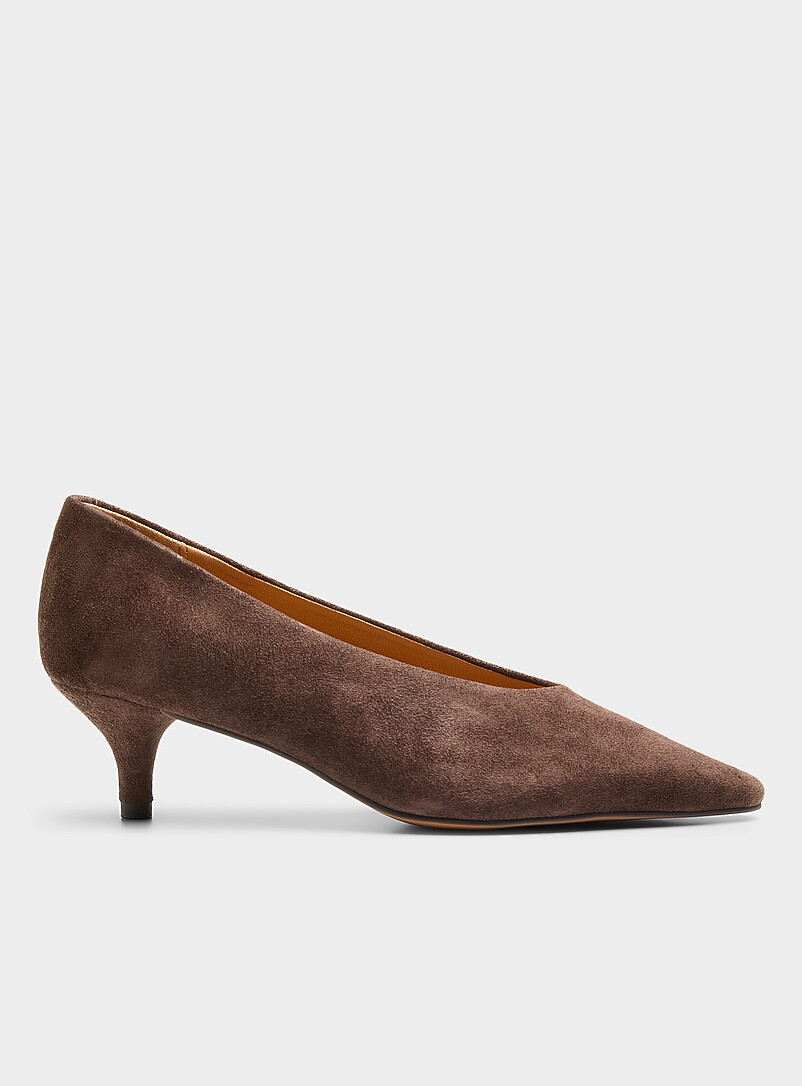 Slim Opening Kitten Heel Pumps Women