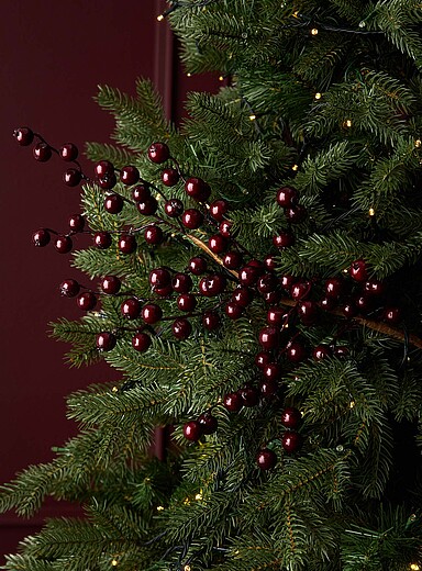 La branche d&eacute;corative fruits bourgogne <b>Collection de No&euml;l</b>