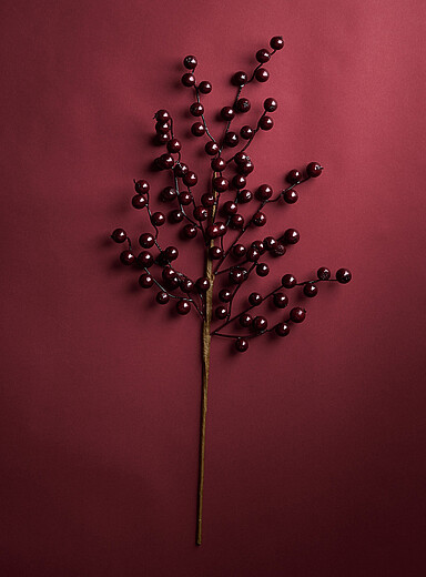 La branche d&eacute;corative fruits bourgogne <b>Collection de No&euml;l</b>