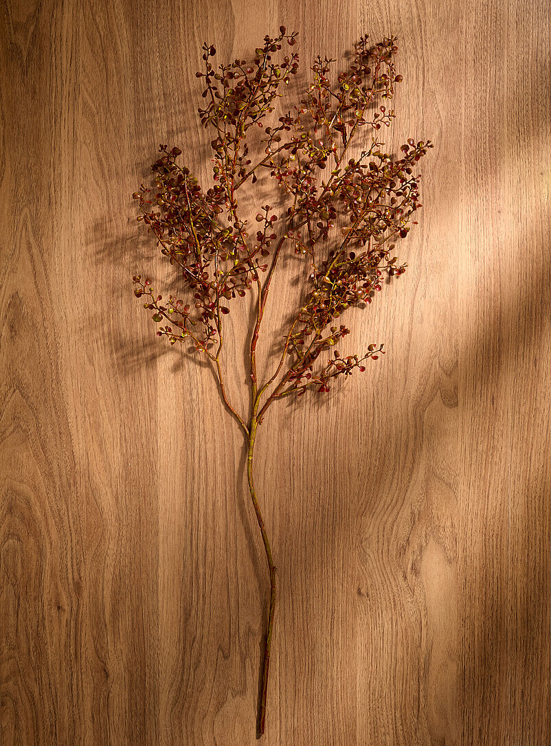 Artificial red and green mini foliage branch product image 3