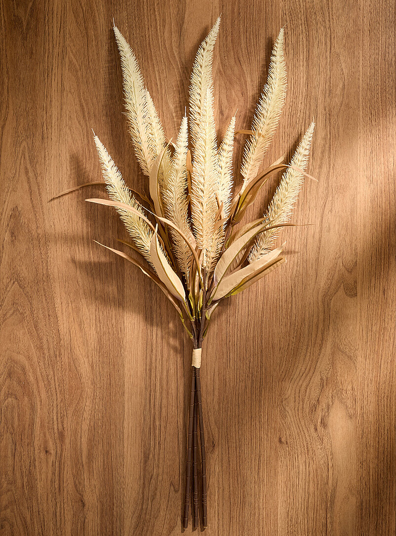 Artificial foxtail grass and leaves bouquet product image 3