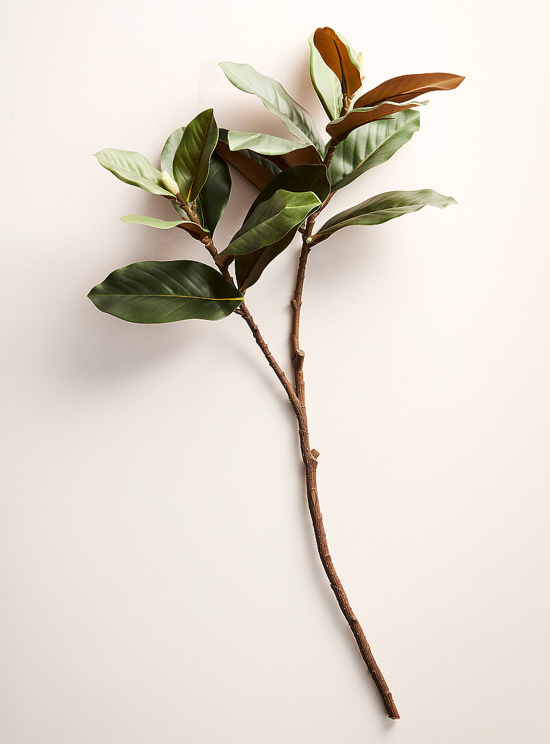 Artificial magnolia leaf branch product image 3