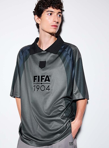 FIFA 1904 Patterned Green Large-logo soccer jersey for men