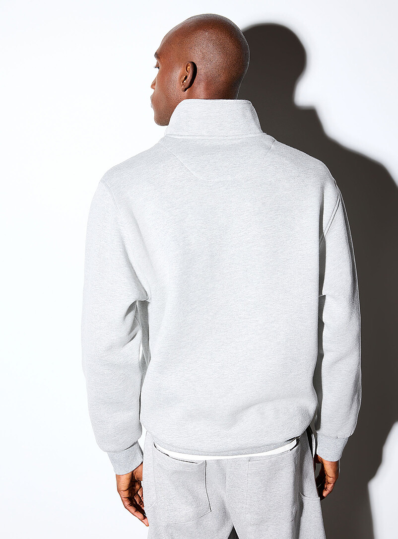 Logo-badge zip-collar sweatshirt product image 3