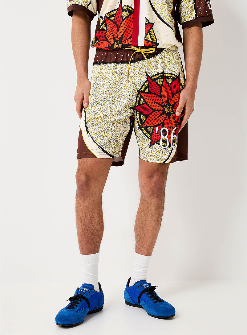 Pantofola d'Oro Ivory/Cream Beige Mosaic soccer short for men