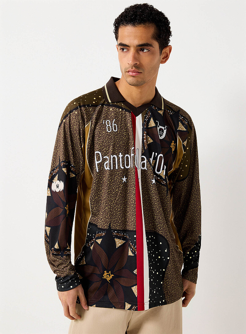 Earthy mosaic soccer jersey product image (primary)