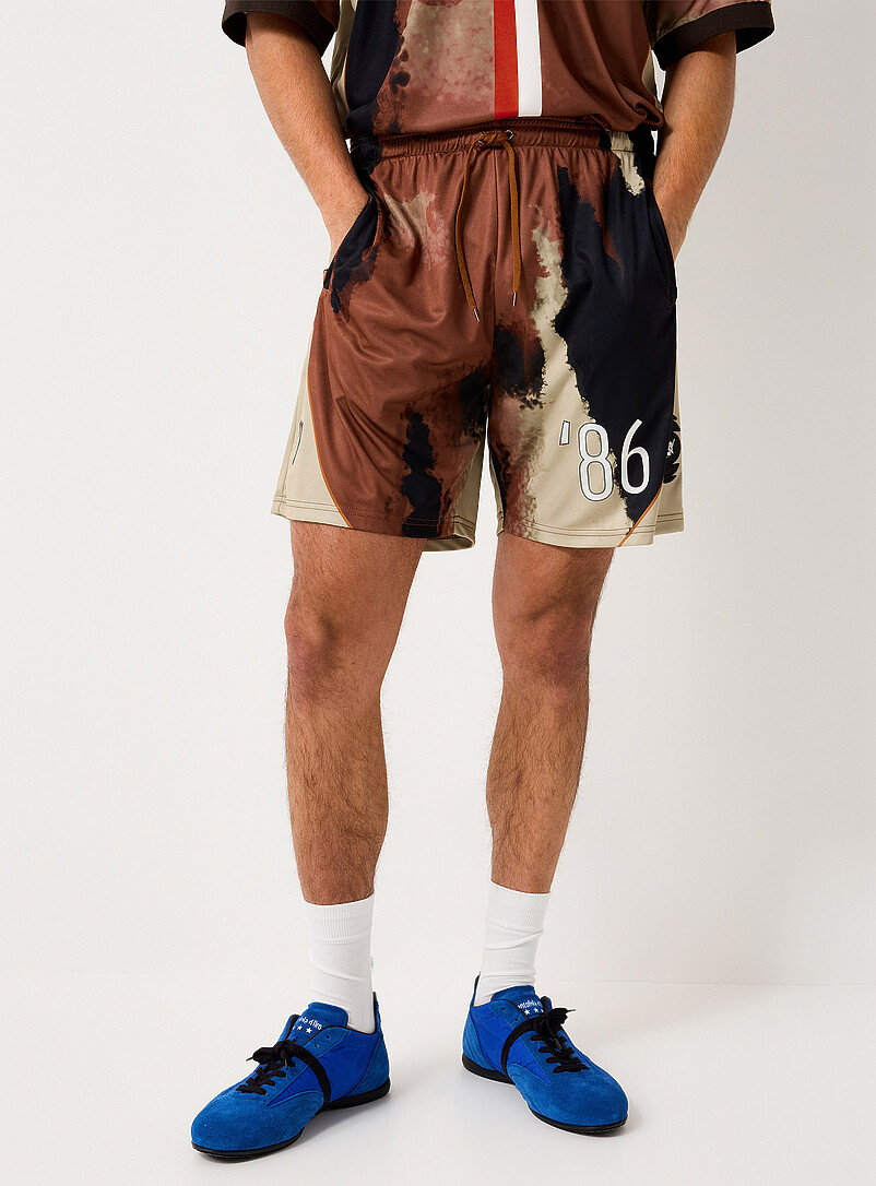 Abstract earth soccer short product image 2