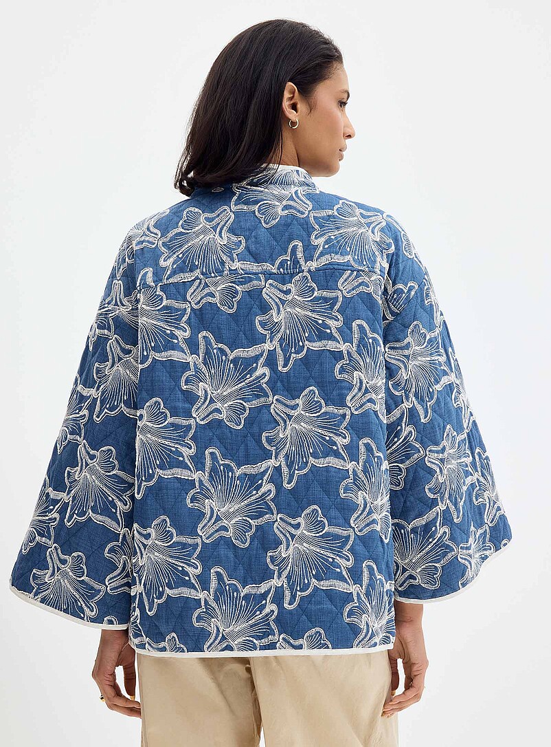 Floral embroidery quilted jacket product image 3