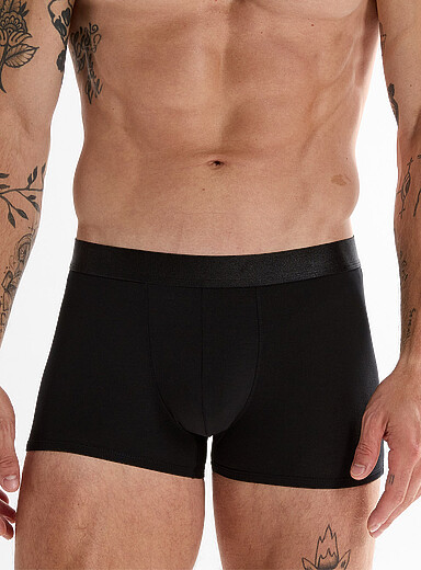 Le 31: Le boxeur court extensible uni 3 po Lyocell TENCEL<sup><small>MC</small></sup> Noir pour homme