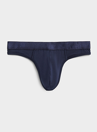Le 31: Le tanga extensible uni Lyocell TENCEL<sup><small>MC</small></sup> Bleu marine - Bleu nuit pour homme
