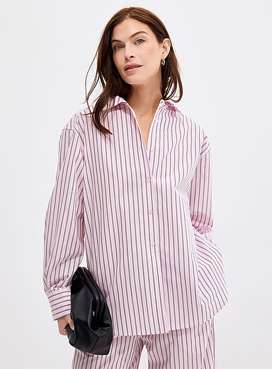 Vari striped pink poplin shirt