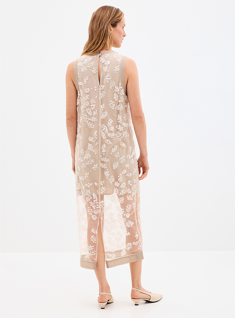 Second Female Ecru/Linen Salema sequin garden tulle dress for women