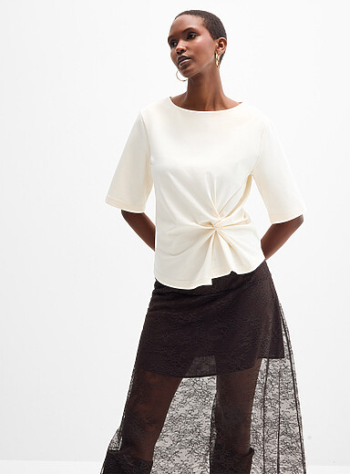 Arkai knotted-effect T-shirt