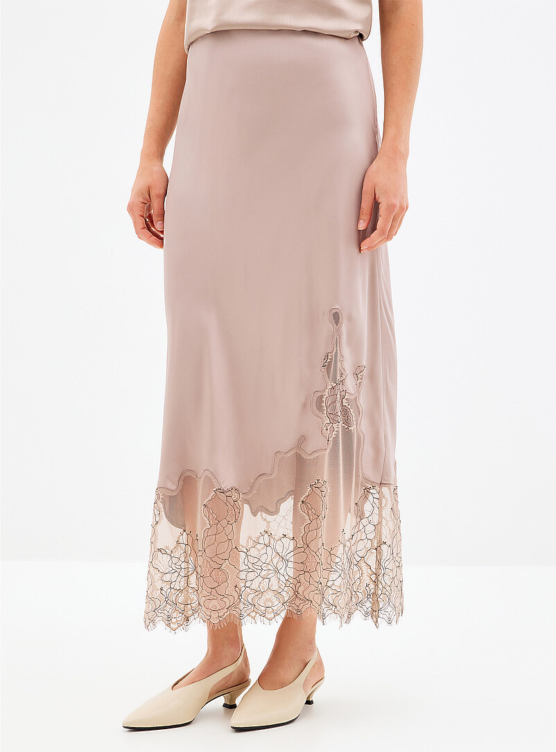 Wila contrast lace satin skirt product image 2