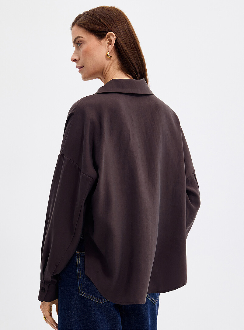 Timeline Johnny collar loose poplin blouse product image 3