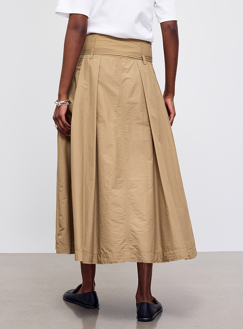 Tie-belted lightweight nylon maxi skirt product image 3