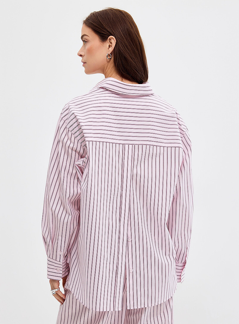 Vari striped pink poplin shirt product image 3