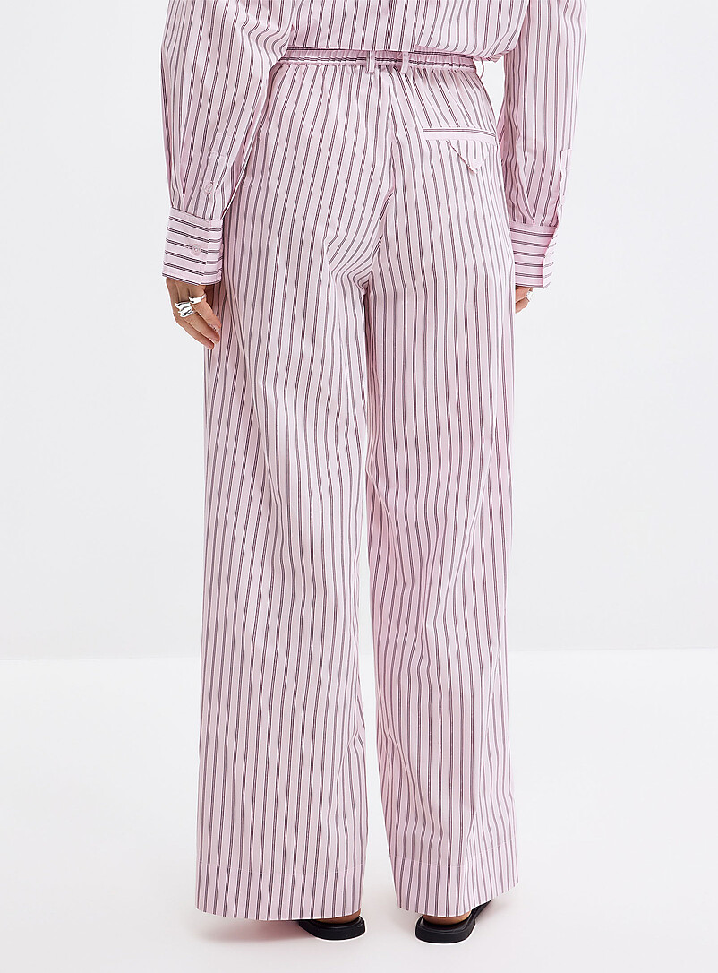 Vari striped pink poplin pant Fit: Wide leg, high rise product image 3