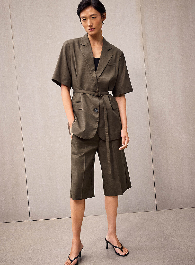 Sharo belted short-sleeve long blazer product image 2