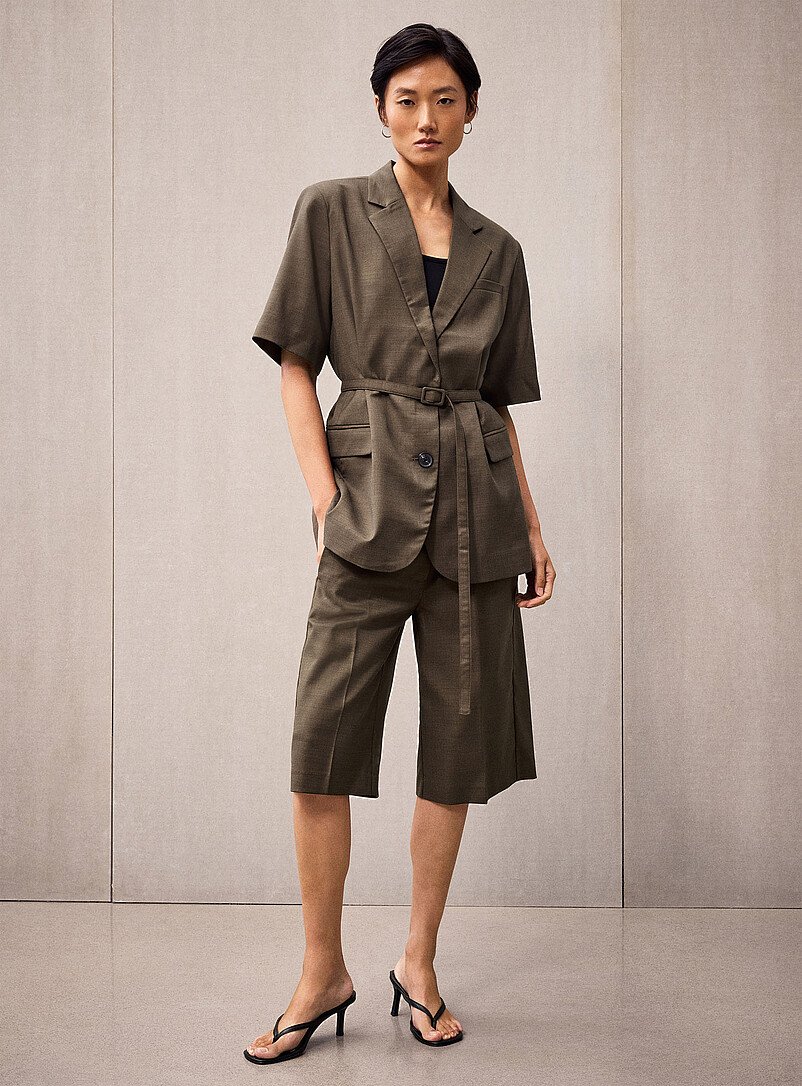 Sharo hazelnut dress Bermuda short product image (primary)