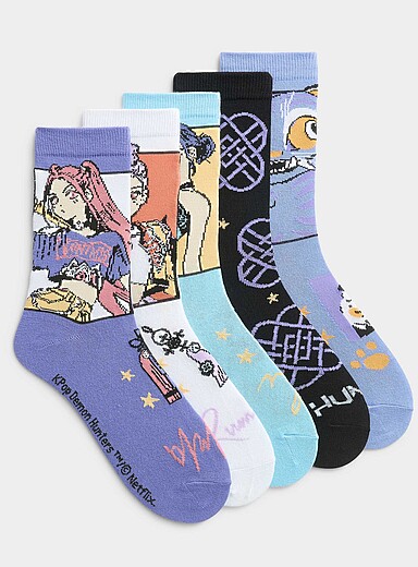 Les chaussettes KPop Demon Hunters<sup>MC</sup> - Huntrix Emballage de 5