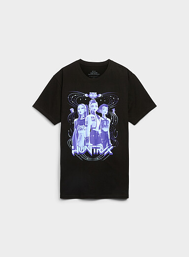 Le 31: Le t-shirt KPop Demon Hunters<sup>MC</sup> - Huntrix Noir &agrave; motifs pour homme