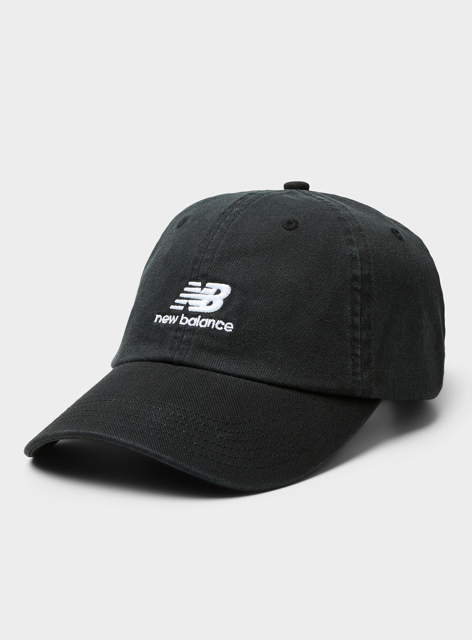 New Balance - Embroidered NB logo dad cap (Men, Black, ONE SIZE)