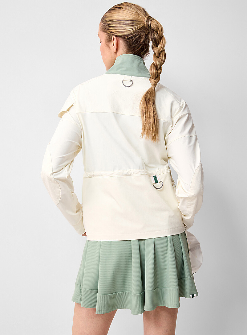 Fore All Ecru/Linen Rowland stretch windbreaker golf jacket for women