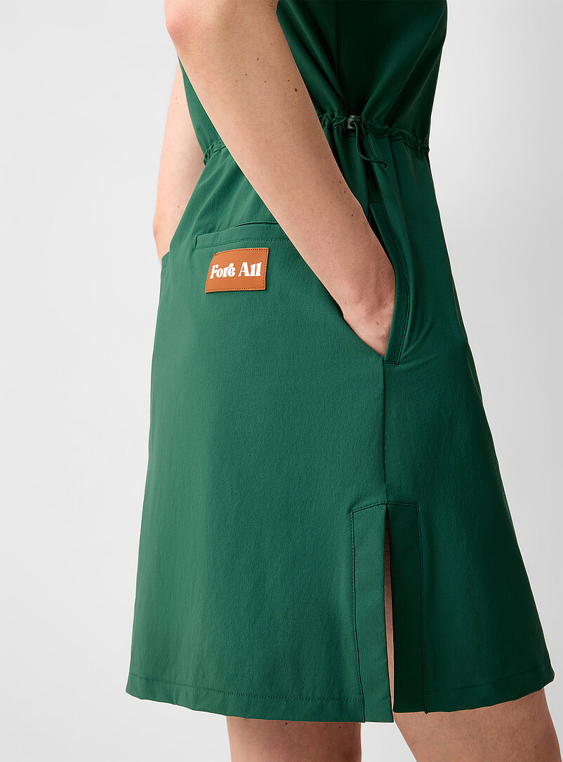 Fore All Green Anchor zipped mock-neck golf dress for women