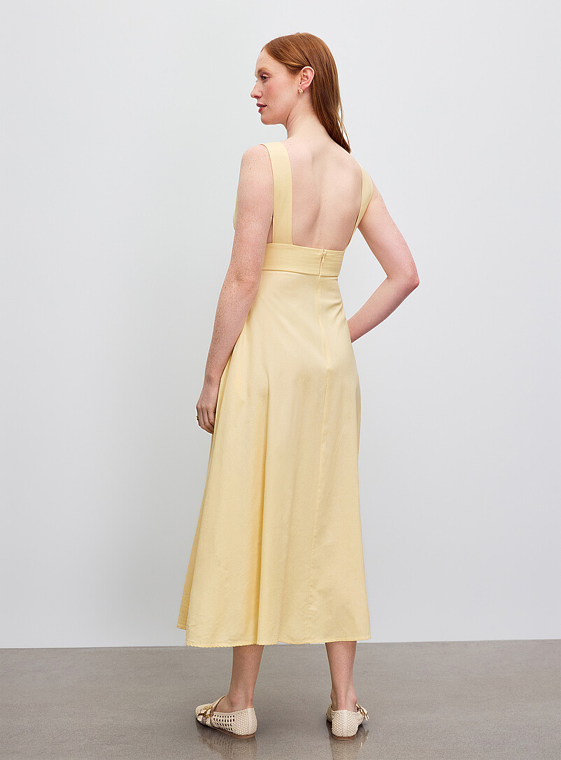 Kaia butter yellow open-back maxi dress product image 3