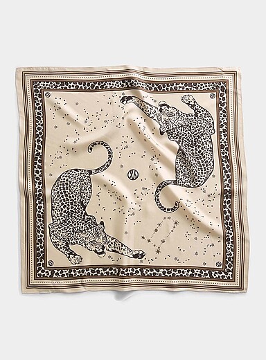 Gemini pure silk square scarf