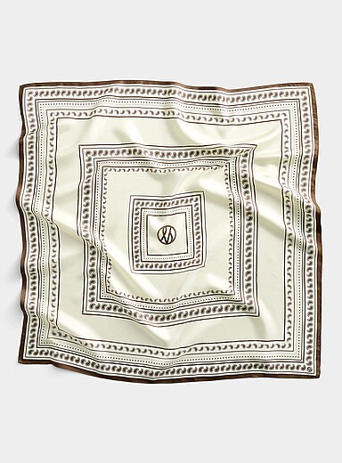 Le grand foulard paisley neutre pure soie