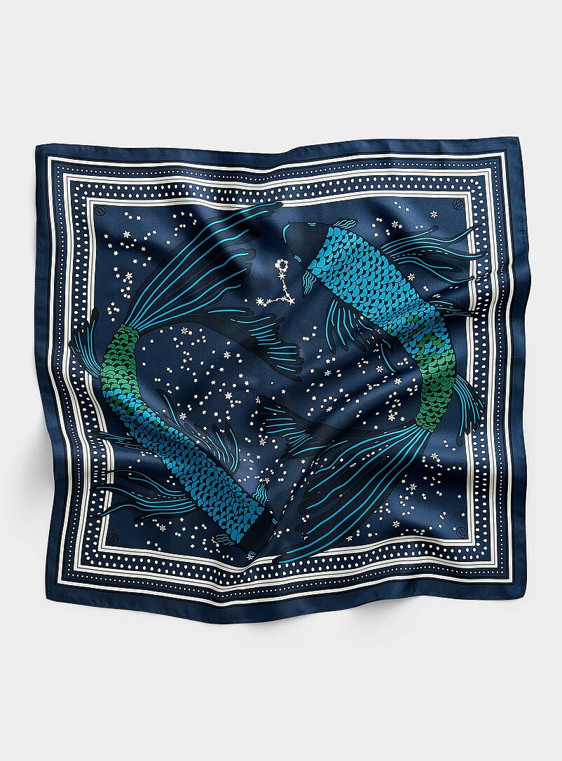 Pisces pure silk scarf product image (primary)