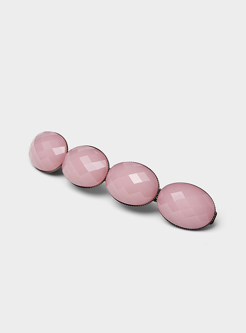 Large Faceted Stone Barrette