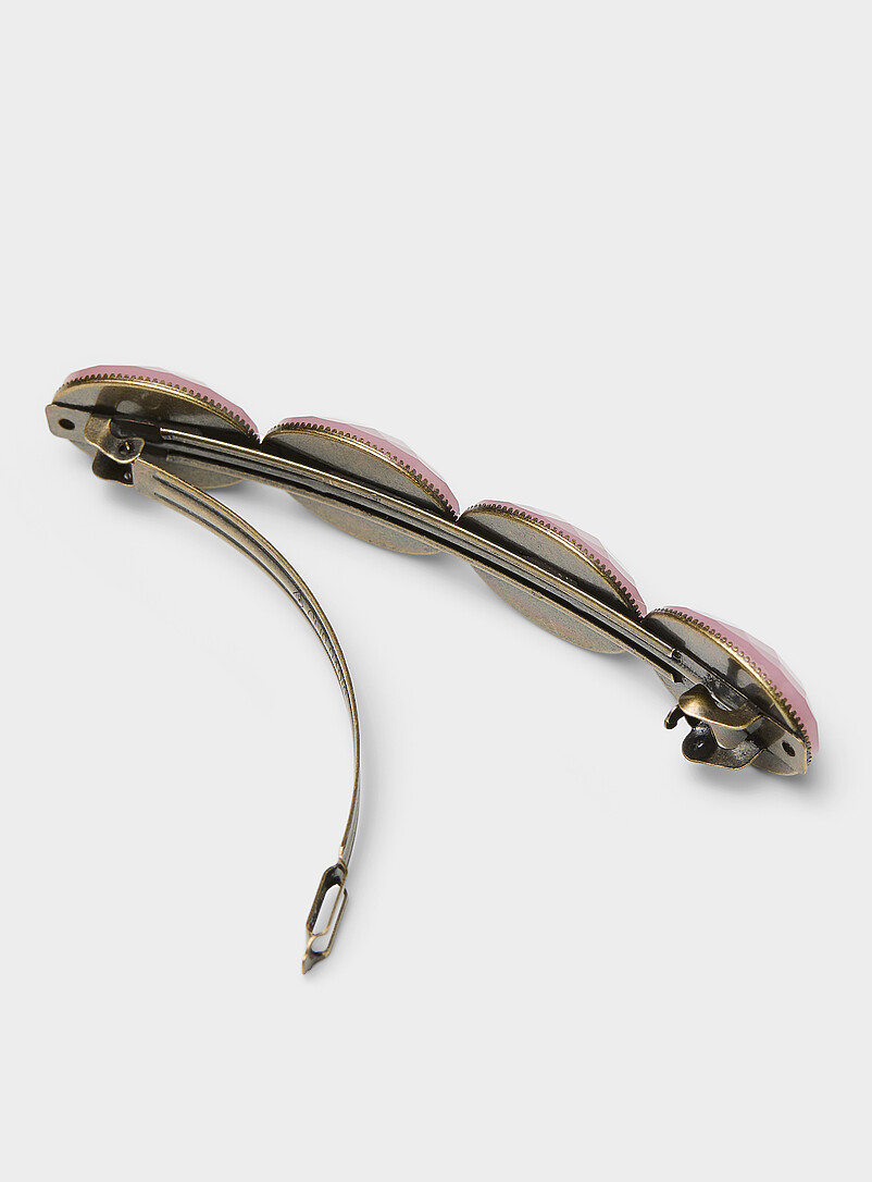 Large faceted stone barrette product image 2