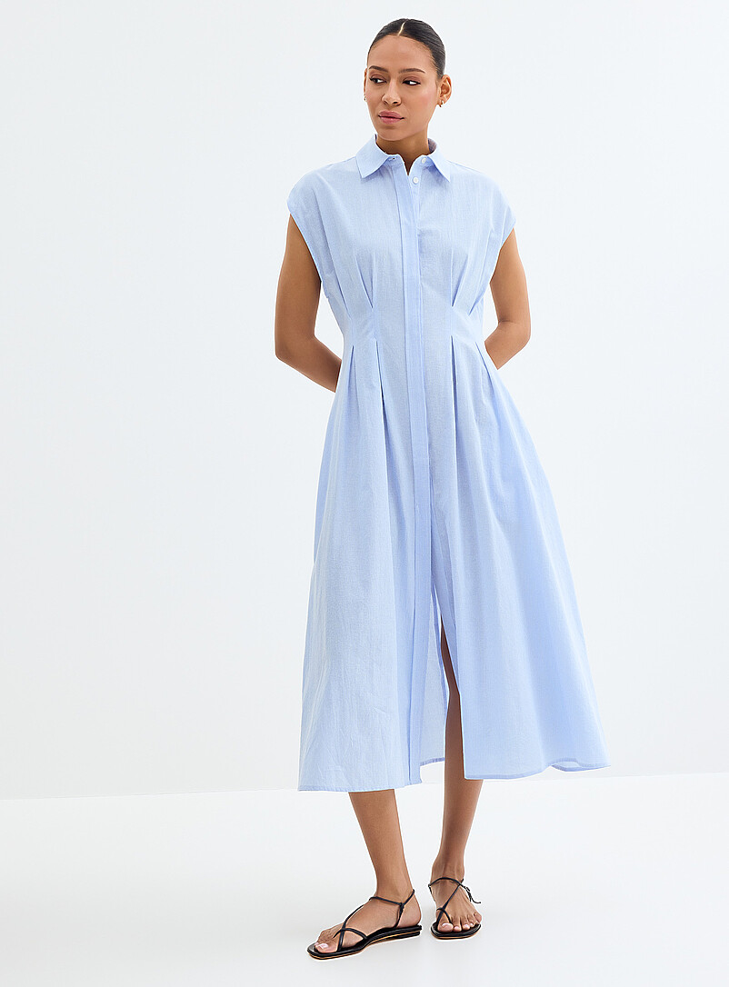 Jamie Cinched Striped Shirtdress