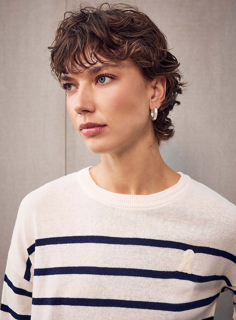 Linen blend striped sweater product image 2