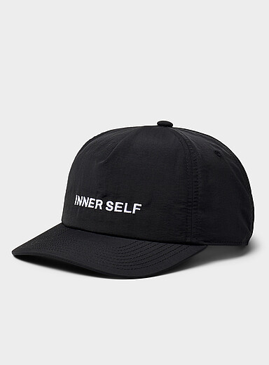 Daily black nylon running cap