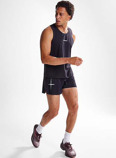 Le short fendu microperfor&eacute; slip int&eacute;gr&eacute;